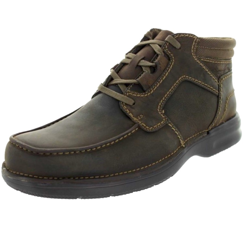 Clarks Cameron Brown Leather Padded Lace-up Moc Boots Size 10.5 wallaby